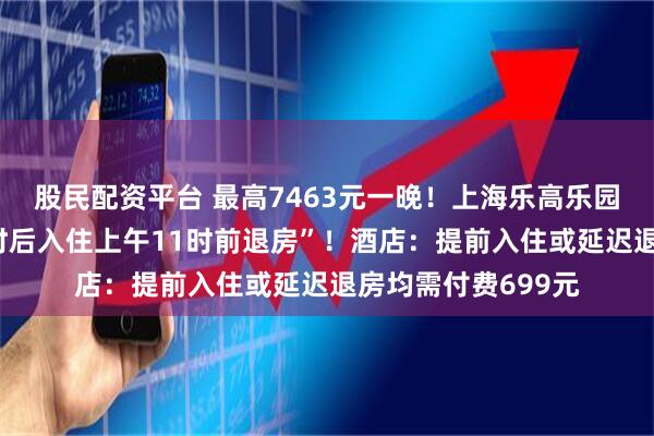 股民配资平台 最高7463元一晚！上海乐高乐园酒店规定“下午4时后入住上午11时前退房”！酒店：提前入住或延迟退房均需付费699元