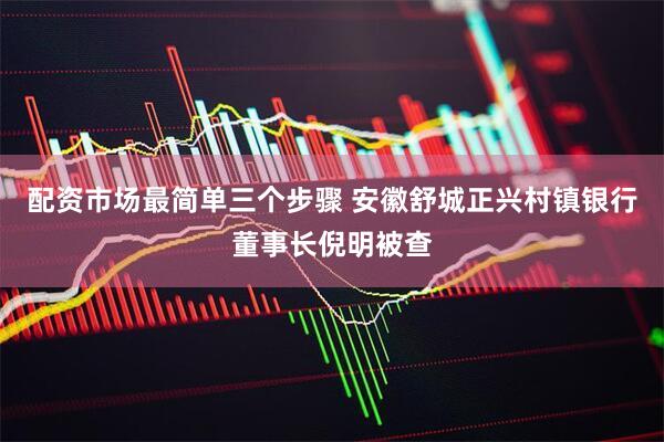 配资市场最简单三个步骤 安徽舒城正兴村镇银行董事长倪明被查