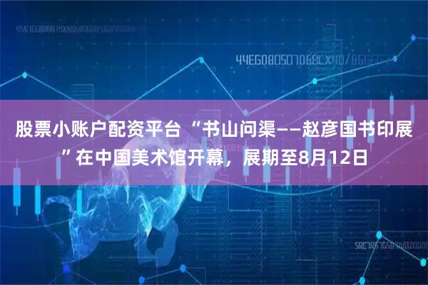 股票小账户配资平台 “书山问渠——赵彦国书印展”在中国美术馆开幕，展期至8月12日