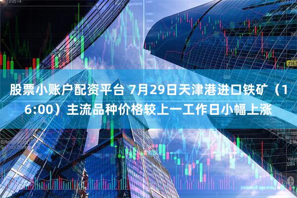 股票小账户配资平台 7月29日天津港进口铁矿（16:00）主流品种价格较上一工作日小幅上涨
